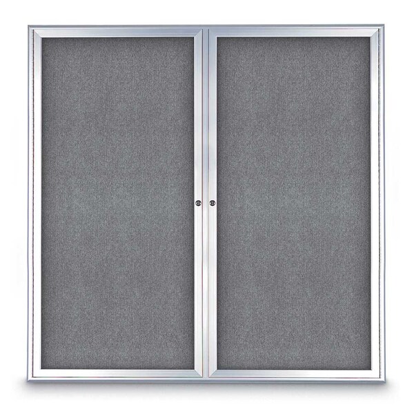 Sliding Door Indoor Enclosed Corkboard, 9